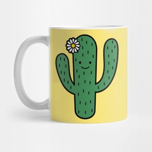 Adorable Smiling Saguaro Cactus Doodle Mug